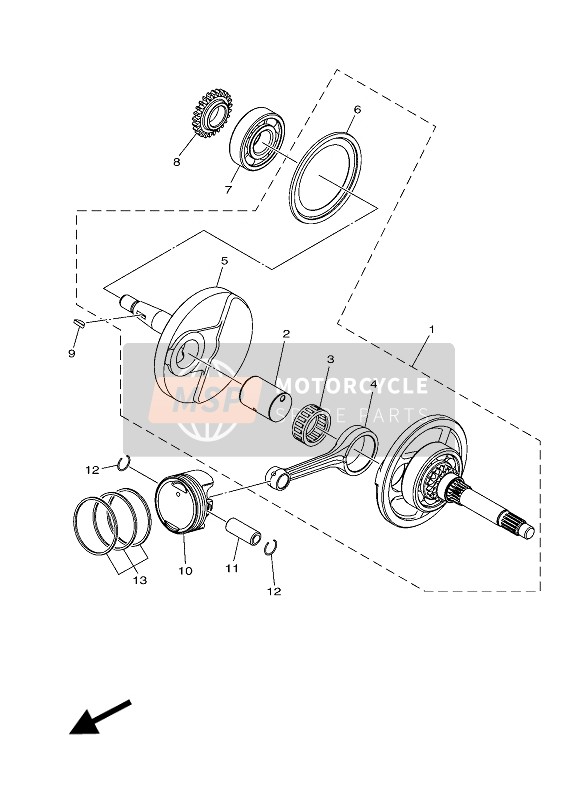 Yamaha DELIGHT 2018 Crankshaft & Piston for a 2018 Yamaha DELIGHT